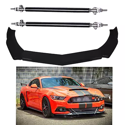 For Ford Mustang Shelby Front Bumper Lip Splitter Spoiler Body Kit + Strut Rods • $69.99