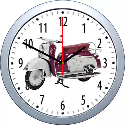 Wall Clock With Motif: Zündapp Motorcycle Biker Motorcycle Motif Biker Motifs • £34.51