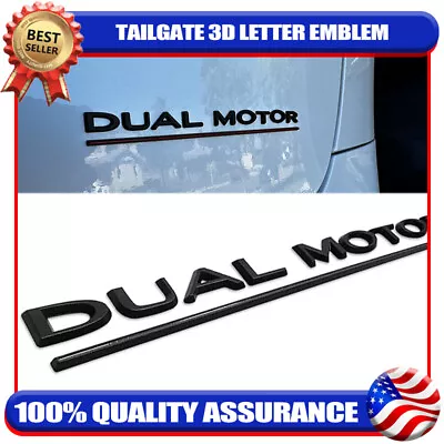 Dual Motor Letter Emblem For Model 3 X S Y Rear Trunk 3D Decal Matte Black • $14.69