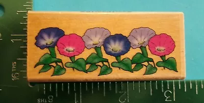 Inkadinkado MORNING GLORY FLOWERS Rubber Stamp • $3.16