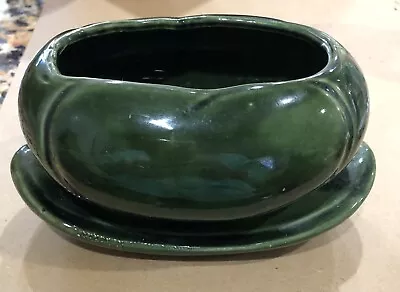 Vintage Hunter Green Planter Stamped USA  • $12.99