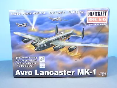 1/144 Kit Minicraft No. 14753 AVRO LANCASTER Mk-1 W/PRE-PAINTED CANOPY New • $4.95