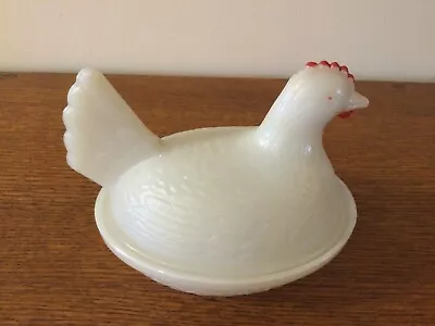 Hen On Nest - Milk Glass - 4.5 Inches  • $6.50