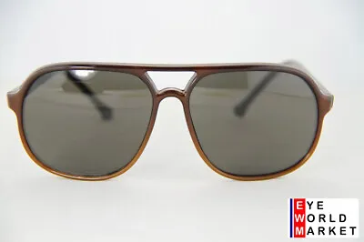 No Name 117 Brown Sunglasses Aviator Plastic Gray Lens (Look Like Vuarnet 117) • $25