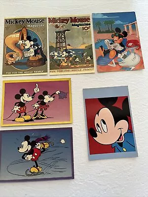 Vintage Mickey Mouse Postcards Lot Of 6 Preowned • $6.99