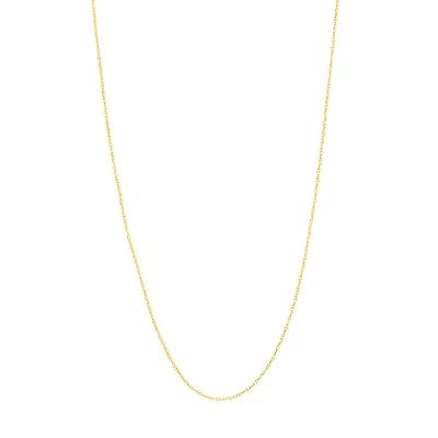 0.65mm Open Dainty Rope Chain Necklace Real 10k Yellow Gold  • $50.04