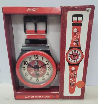 Vintage Coca Cola 36  Watch Wall Clock Coke Red Black NOS New Soda Fountain • $39.69