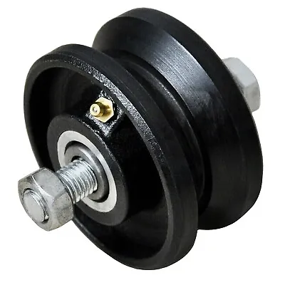 3 Inch V-Groove Gate Wheels Cast Iron Steel Sliding Gate Rollers Metal Gate 1 Pc • $19.99