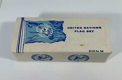 Vintage United Nations Flag Set New Open Box • $28.95