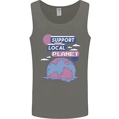 Climate Change Support Your Local Planet Mens Vest Tank Top • £10.49