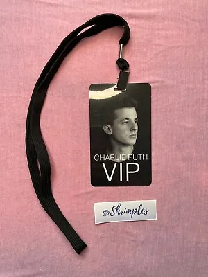 CHARLIE PUTH VoiceNotes Tour VIP BACKSTAGE PASS Lanyard Tag Authentic NEW • $25