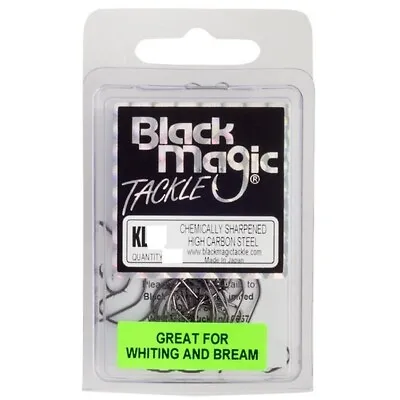 Brand New - Black Magic KL Black Fishing Hooks Economy Pack - Choose Size • $13.38