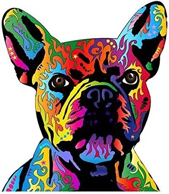 $3.79 • Buy EARLFAMILY 5.1'' Dean Russo Pit Bull Art French Bulldog Canvas DIY Car Stickers