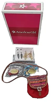American Girl Saige's Accessories 3 Pair Earrings Purse Bracelet Necklace NEW • $68.51