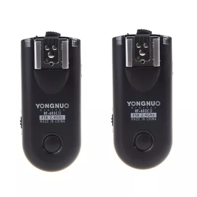 YONGNUO RF-603C II C1 Wireless Remote Flash Trigger For Canon 60D 650D 550D 5DII • £41.99