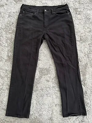 Levis 514 Jeans Mens 36x32 Black Stretch Straight Leg Regular Fit Pockets Denim • $17.99