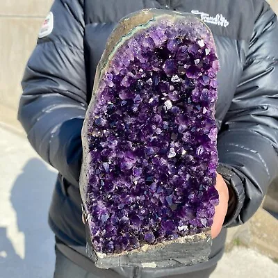 8.2lb Lb Large Natural Amethyst Geode Quartz Cluster Crystal Specimen Healing • $15.50