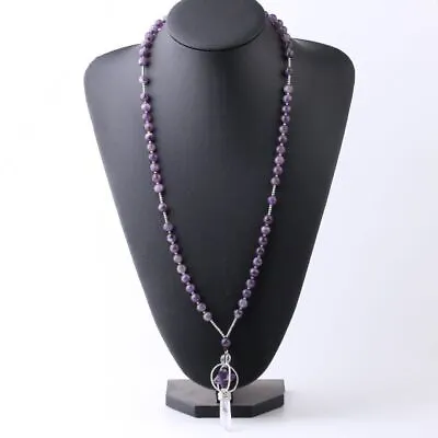 2pca Natural Crystal Stone Long Necklace Women Reiki Merkaba Pendant Necklaces  • $26.39