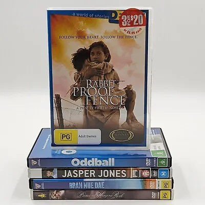 5 X Classic Australian Movie Bundle Lot Region 4 PAL Odball Jasper Jones  • £7.40