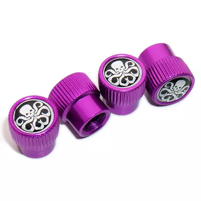4pcs Universal Fit Hydra Car Wheels Tire Air Valve Caps Stem Dust Cover Purple • $7.99