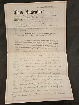 1869 Indenture Deed Somerset County PA Flickinger & Maust • $26.60