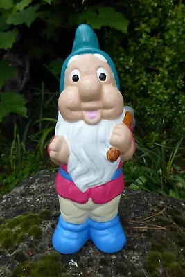 Handcrafted Garden Gnome Cast Stone Garden Ornament Hand Painted 25cm Tall • £28