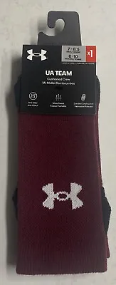 Under Armour UA Team Crew Socks Performance Maroon  Small Brand New • $7.97