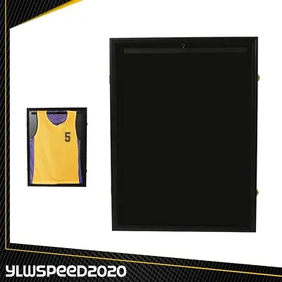 32  Football Jersey Display Frame Case Lockable Large Sport Box Protection • $49.90