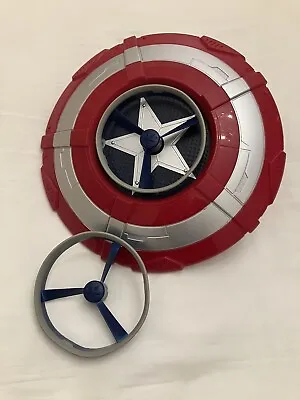 Marvel CAPTAIN AMERICA Flying Disc Launcher SHIELD TOY Hasbro AVENGERS • £16