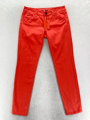 CAbi Jeans 747 Pigment Jegging Women's 4 Lobster Red Stretch Denim Low Rise NWT • $39.99