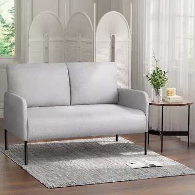 Artiss 2-Seater Sofa Linen Loveseat - Grey • $380