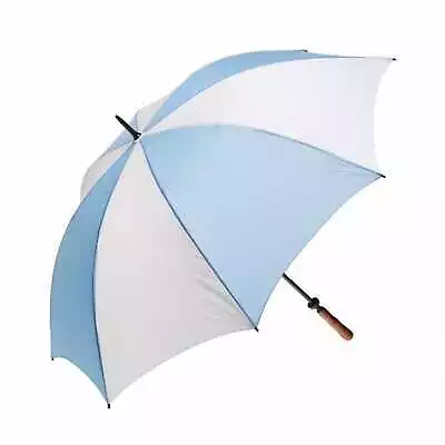 Clifton Albatross Golf Large Windproof Fibreglass White Sky Blue Rain Umbrella • $29.95