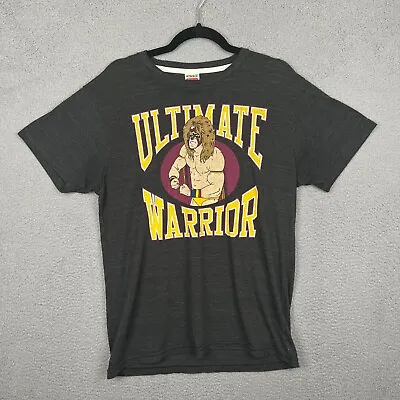 Ultimate Warrior Shirt Mens Large Gray Homage Crewneck WWE Legends Wrestling • $16.10