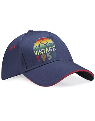 65th Birthday Hat 65 Years Old Born In 1959 5 Panel Cotton Cap Sandwich Peak • £14.99