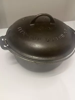 Vintage Cast Iron Griswold No. 8  Tite-Top Dutch Oven 833  With Lid 2551 C 1920 • $127.50