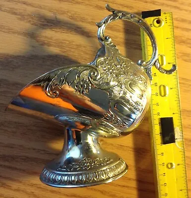 $13.50 • Buy VINTAGE SILVER PLATE SCUTTLE  SUGAR BOWL CANDY DISH No Scoop