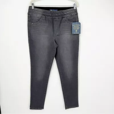 NWT Democracy Ab Solution Glider Mold & Hold Gray Skinny Legging Jeans 8 • $33.92