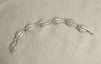 Vintage Silver Filigree Bracelet • $31