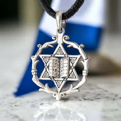 Jewish Star Of David Pendant Necklace - 925 Sterling Silver Jewelry Handmade • $32.40