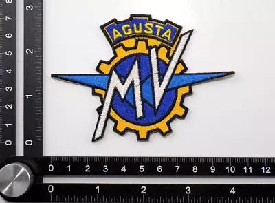 MV AGUSTA EMBROIDERED PATCH IRON/SEW ON ~4  X 2-3/4  MOTORCYCLES BRUTALE AMERICA • $6.99