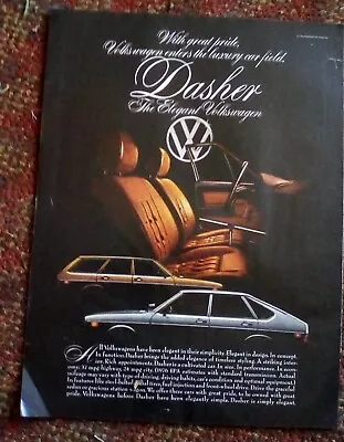 $6 • Buy 1976 VW Volkswagen Of America Dasher 37 MPG 4-Door Sedan Station Wagon Print Ad