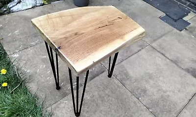 Solid Oak Side Table With Epoxy Resin  • £100