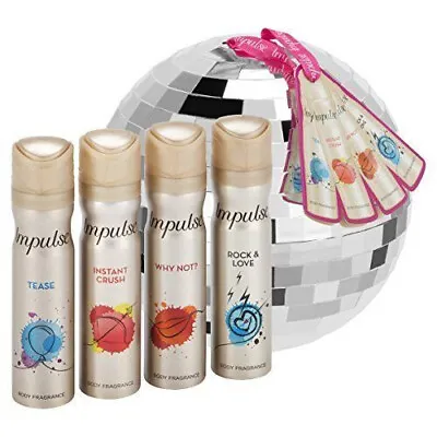Impulse Body Fragrance Glitter Ball Gift Set 4 Pieces • £24.99
