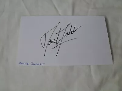 DAVID SUCHET AUTOGRAPH - Signed Autograph Book Page POIROT • £38.99