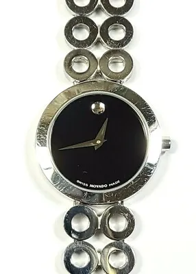 Movado Ono Moda 25mm Stainless Steel Quartz Watch With Circle Band 84 A1 1839 • $429