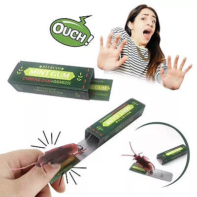 Prank Trick Toy Shocking Cockroach Chewing Pull Head Spoof Toys For Children • £1.19