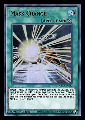 Yu-Gi-Oh! TCG: Ghosts From The Past 1st Edition - Mask Change GFTP-EN112 • $1.69