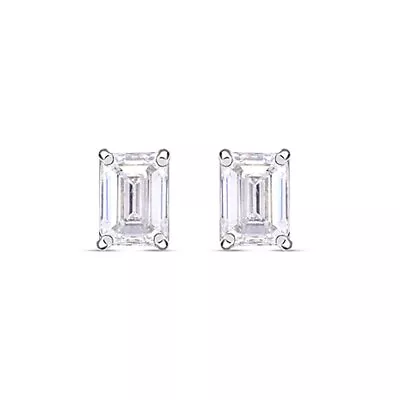 1ct. Diamond VS-E-F Stud Earrings For Women In 9ct White Gold SGL Crt. Push Back • £682.99