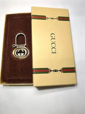 💛Rank B GUCCI Key Ring Charm Authentic OLD Vintage Gold Used With Box Rare #96 • $74