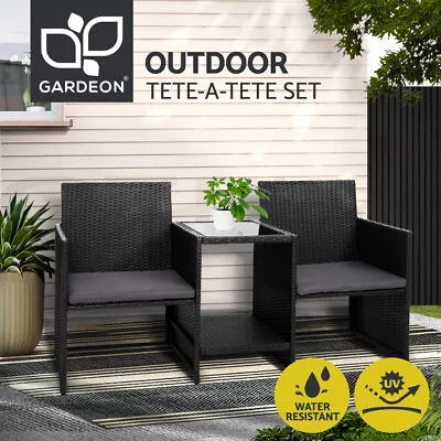 $198.95 • Buy Gardeon Outdoor Furniture Wicker Chairs Table Setting Birstro Set Patio Garden